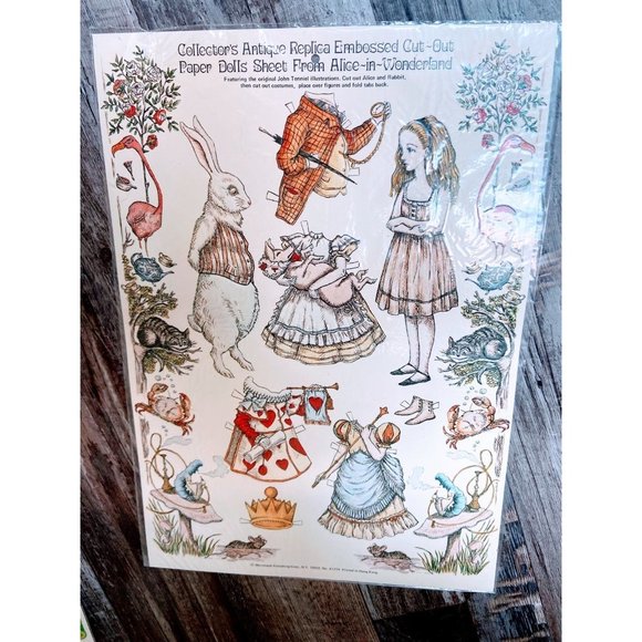Rare Vintage Alice In Wonderland Paper Doll - Picture 2 of 2
